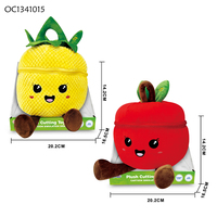Neugeborenen Montessori Obst- und Gemüsesortier-Spielset mit kognitiver Klassifizierung, Plüschspielzeug mit Sound und individuellem Logo