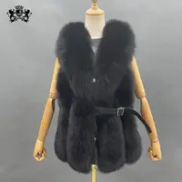 Janefur-abrigo de piel de zorro auténtico para mujer, chaqueta gruesa y esponjosa