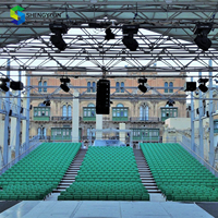 Système de structure en treillis carré en aluminium à assemblage rapide pour scène de tournée mondiale, idéal pour concerts en extérieur et en intérieur