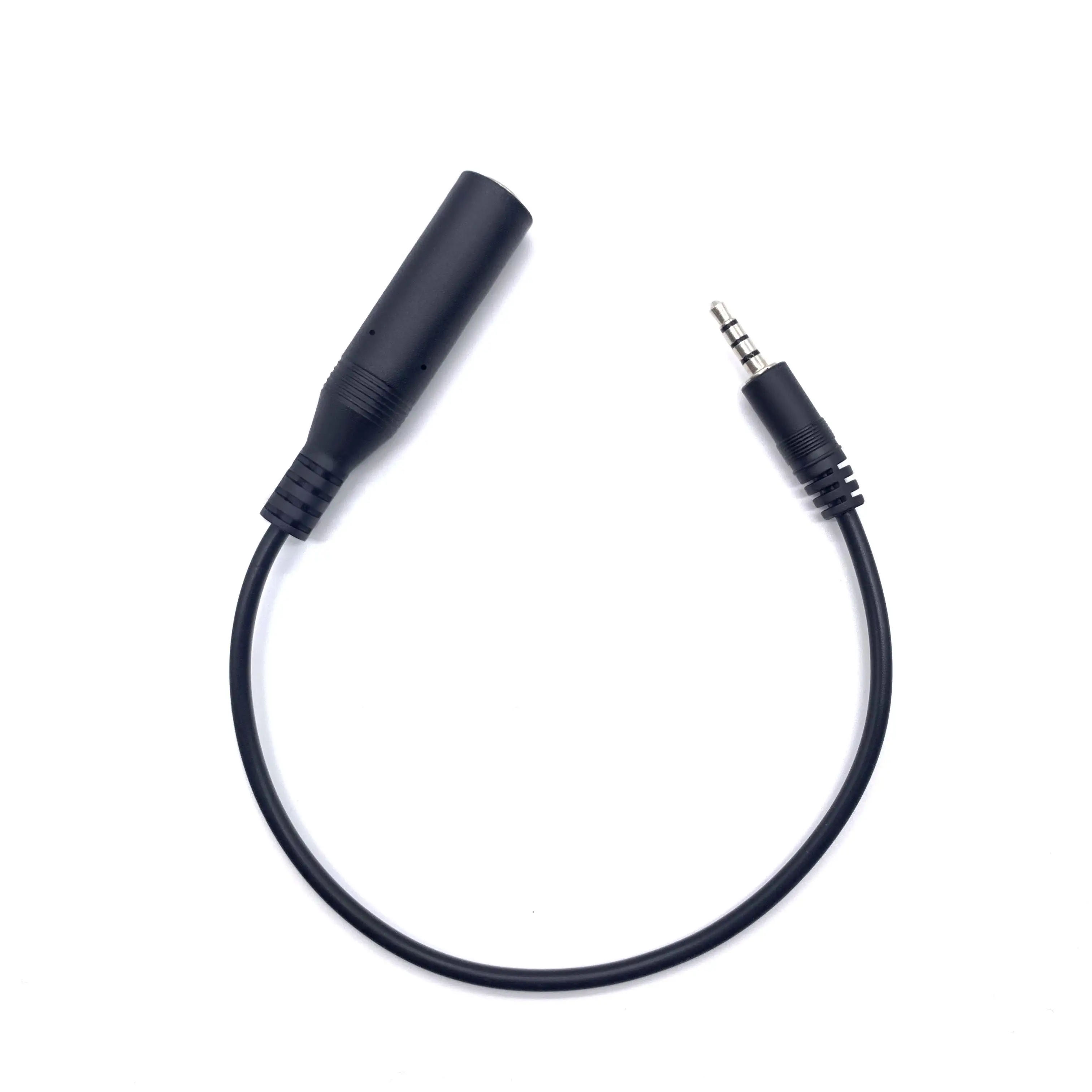 4 Pole 3.5mm Male To 6.35mm Female Microphone Headphone 0.22m Audio Adapter Converter Cable