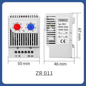 Controlador de Temperatura Mecánico Automático de Bajo Voltaje para Gabinete ZR011/KTS011/KTO011, Individual/Doble, con Calefacción y Refrigeración, IP20 A74 - Product Image 6