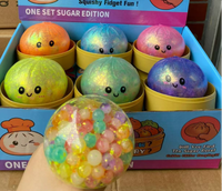 Jouets Squishy de Décompression en PU, Simulation de Boulettes, à Presser, à Rebond Lent, avec Expressions, Grandes Boulettes, Boîte Mystère, Jouet Bonbon