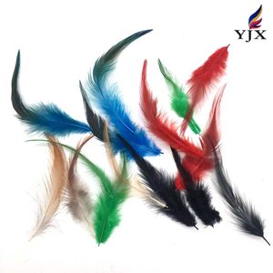 Vente en gros de selle, plumes de coq noir pour l'artisanat, plumes de <span class=keywords><strong>cou</strong></span> de faisan naturelles, pendentif bricolage, boucles d'oreilles attrape-rêves - Product Image 3