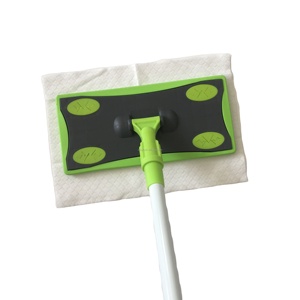 Qingle <span class=keywords><strong>mop</strong></span> in tessuto Non tessuto con 2 manico telescopico in metallo asciutto e bagnato pulizia rapida in microfibra <span class=keywords><strong>mop</strong></span> per pavimenti usa e getta facile da pulire - Product Image 1