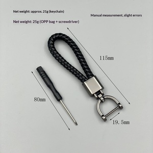 Portachiavi Minimalista Creativo in Corda Intrecciata a Mano, Anello Portachiavi Antifurto con Fibbia a Ferro di Cavallo in Lega di Zinco per Uomini e Donne - Product Image 3