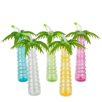 500ml 18oz 16oz LED-speelgoed fruitfiguur dieren dolfijn slush ijs oplichtende palmboom bekers met rietje