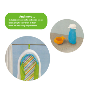 Vaschetta da Bagno in Plastica <span class=keywords><strong>per</strong></span> Neonati con Doccetta e Rete da Bagno, Set da Bagno Staccabile <span class=keywords><strong>per</strong></span> 0-12 Mesi, Design Multifunzione - Product Image 2