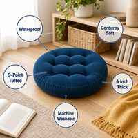 Coussin de sol rond imperméable pour enfants siège enfant extérieur Patio lin tufté coussin de sol pour oreillers de bureau