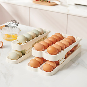Foldable Egg <b>Storage</b> <b>Box</b> White 12 Slots With Side Door For Kitchen Use - Product Image 1