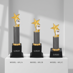 Trophée Étoile de Luxe en Métal Moulé sous Pression, Impression UV, Gravure Laser, Portable, pour Récompenses de Performance Exécutive, POOJA GIFT - Product Image 1
