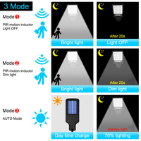 Lámpara de Pared para Jardín con Sensor de Movimiento y Energía Solar 108COB, con Control Remoto para Iluminación Nocturna Automática