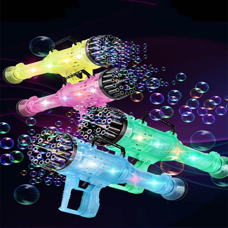 Хэллоуиновых игрушек Led мыльные пузыри машина пузыря пистолет с подсветкой пузырь со светом
