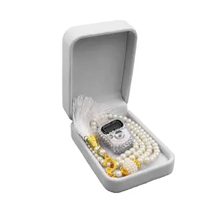 Islamic Finger Counter Prayer Beads With Flannel Box Digital Tally Tasbeeh Wedding Eid Gift Set For Muslim Prayer