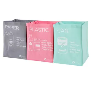 Ruthbag पुन: प्रयोज्य पीपी निविड़ अंधकार बुना अलग कचरा बैग रीसायकल बिन Wastebaskets डिब्बे कंटेनर कचरा कर सकते हैं कपड़े धोने