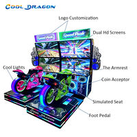 Machine de jeu de moto dynamique pour deux joueurs Cool Dragon, vente directe d'usine, personnalisation prise en charge