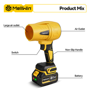 <span class=keywords><strong>Souffleur</strong></span> Électrique Sans Fil MELLWIN 350M/S à Moteur Brushless, <span class=keywords><strong>Souffleur</strong></span> Turbo Jet, Séchoir à Neige pour Voiture, Outil Compatible Batterie <span class=keywords><strong>Makita</strong></span> <span class=keywords><strong>18V</strong></span> - Product Image 4