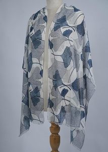 Écharpe de luxe en mélange de soie et modal de haute qualité pour femme, imprimée numériquement, châle léger et doux, accessoire de mode - Product Image 4