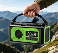 Radio AM/FM/WB de 10000 mAh con Manivela y Energía Solar de Polímero