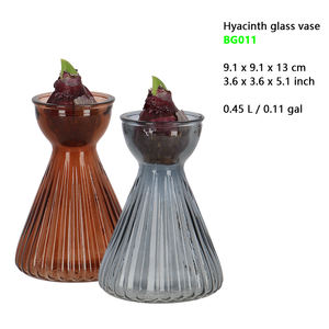 Esschert Design Vente en gros d'intérieur <span class=keywords><strong>vase</strong></span> à forcer les bulbes en verre translucide à col fin Crocus <span class=keywords><strong>jacinthe</strong></span> amaryllis - Product Image 3