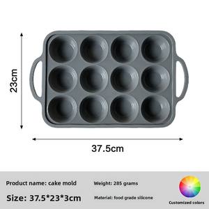 Padella per Muffin in <span class=keywords><strong>Silicone</strong></span> fatta a mano da 12 pezzi rettangolare stampo per torta <span class=keywords><strong>teglia</strong></span> con acciaio avvolto per cottura transfrontaliera - Product Image 6