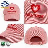 Gorras de Béisbol de Algodón Orgánico con Diseño de Rayas a la Moda, Estilo Urbano, Personalizadas con Logotipo Privado para Uso Casual Unisex