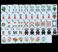 Jeu de Mahjong Américain en Acrylique Thème Golf 160 Tuiles Gravées Design Club de Resort Preppy Rempli à la Main Vente en Gros Cadeau