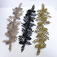 Serre-tête de mariée en strass perlés et appliques de cristaux, accessoires capillaires de mariée pour robe de soirée, décorations et patchs