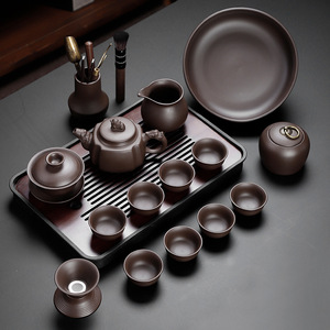 Juego de Té de Arena Púrpura de Alta Gama, Juego Completo de Tazas de Té Kung Fu para el Hogar, Tetera China con Tapa y Cuenco, Novedad <span class=keywords><strong>2023</strong></span> - Product Image 1