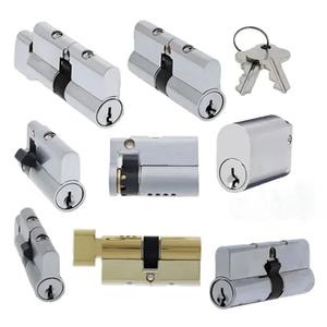 オーストラリアカスタム6ピンサテンクロームソリッドブラス楕円形シリンダー570ドアバレルロックシリンダー楕円形ロックマスターキーバレル付き - Product Image 5