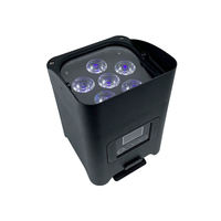 Projecteur de scène LED sans fil 6x18W 6-en-1 RGBWAUV avec contrôle DMX512/WiFi pour DJ, mariages et éclairage de discothèque