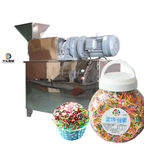 Edible vermicelli extruder sugar confetti candy food cake sprinkling sprinkles making machine for cake decoration