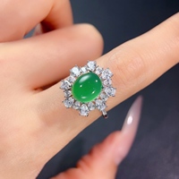 Factory Wholesale Custom 925 Sterling Silver Gold Plated Oval Cut Agate8x10mm Luxury Gemstone Ring Gift Party Wedding