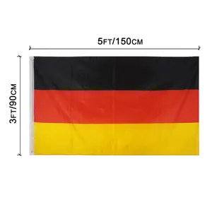 Livraison d'usine Conception Personnalisée Haute Qualité 100% polyester Allemagne drapeaux national Pas Cher En Gros Offre Spéciale drapeaux, bannières et