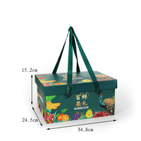 Boîte-cadeau ondulée transparente en PVC pour fruits, raisins et pommes, boîte d'emballage portable et épaissie avec couverture ciel et terre