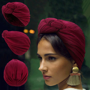 Chapeau Baotou à cravate croisée pour femmes Mode européenne et américaine Chapeau à cravate pour adulte Chapeau à rides en soie argentée - Product Image 1