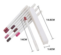 Crayon à lèvres mat waterproof brun foncé en vrac, sans étiquette, effet soyeux et crémeux