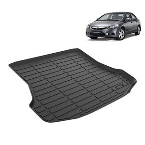 Tappetino Impermeabile per Bagagliaio Auto in TPE per Tutte le Stagioni, per <span class=keywords><strong>Honda</strong></span> <span class=keywords><strong>Civic</strong></span> <span class=keywords><strong>Sedan</strong></span> 2006-2011 8a Generazione - Product Image 2