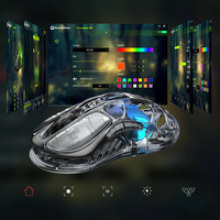 Souris de jeu sans fil GravaStar Mercury M2 2,4 GHz, 26 000 DPI, capteur PAW3395, design léger et évidé de 79 g, 5 boutons programmables