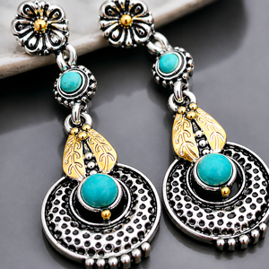 Vintage <b>Bee</b> Flower Drop Earrings Colorful Design Bohemian Dangle Earrings Fashion Jewelry For Women - Product Image 1