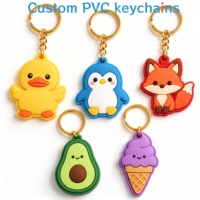Porte-clés en silicone 2D 3D personnalisés en gros, porte-clés en PVC souple avec logo d'anime, porte-clés en caoutchouc personnalisés en usine