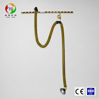 Système de rail coulissant d'extraction de fumée pour caserne de pompiers FS-20000XF, homologué CE ISO, avec capture de fumée à couplage magnétique automatique, garantie 1 an, OEM personnalisé