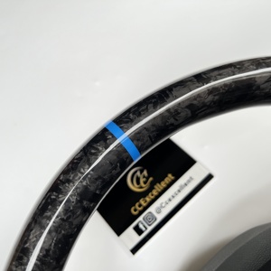 Volante de Fibra de Carbono Forjado Personalizado CCExcellent con Alcántara para Seat Leon <span class=keywords><strong>Cupra</strong></span> ST MK3 <span class=keywords><strong>Ibiza</strong></span> Toledo Ateca Arona Alhambra - Product Image 4