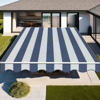 Tissus d'auvent extérieur en acrylique teinté en solution à 100 % avec cadre en alliage d'aluminium et télécommande, garantie 5 ans, pour balcon et jardin