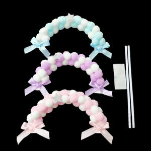 All'ingrosso torta romantica colorata Topper-ammorbidire la decorazione della torta dell'arco della sfera di pelliccia per la festa di compleanno dei bambini e altre forniture per feste - Product Image 3