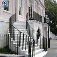 Kit d'escalier extérieur en acier de type Z haut de gamme, sur mesure, avec marches en métal noir thermolaqué pour escalier commercial extérieur
