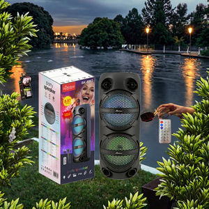 ลำโพงคาราโอเกะไร้สาย JBR-8809 แบบคู่ 8 นิ้ว พร้อมช่อง AUX รองรับ 5.3 ระบบไร้สาย ไฟ RGB LED กำลังขับ 20 วัตต์ เหมาะสำหรับงานปาร์ตี้กลางแจ้ง ใช้สำหรับดีเจ แบตเตอรี่แบบชาร์จได้ - Product Image 3