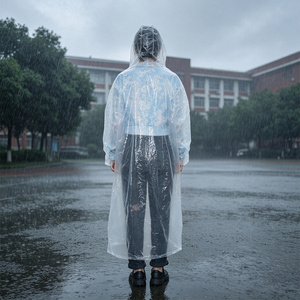 Impermeable Desechable Ligero de PE, Poncho de Lluvia Grueso y Duradero, Ecológico, para Viajes al Aire Libre - Product Image 4