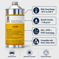 Lubrifiant en film sec anti-bruit FL-778, revêtement isolant fluoré pour pièces plastiques de précision et utilisation en photographie
