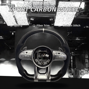Volante Deportivo de Cuero y Fibra de Carbono para Mercedes-Benz para <span class=keywords><strong>AMG</strong></span> <span class=keywords><strong>GT</strong></span> <span class=keywords><strong>63s</strong></span> W205 W166 W177 W204 W217 W222 C63 E63 S63 G63 CLS - Product Image 2