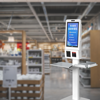 OEM Écran tactile intelligent personnalisé de 21.5 pouces Scanner de code QR Kiosque Impression de billets Commande en libre service Système Pos